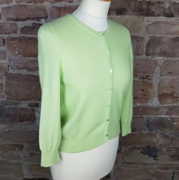 Marks & Spencer Sweaters - Marks & Spencer Crewneck Cashmere Cardigan Size Medium Green